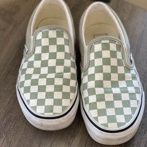 Checkered Vans Desert Sage